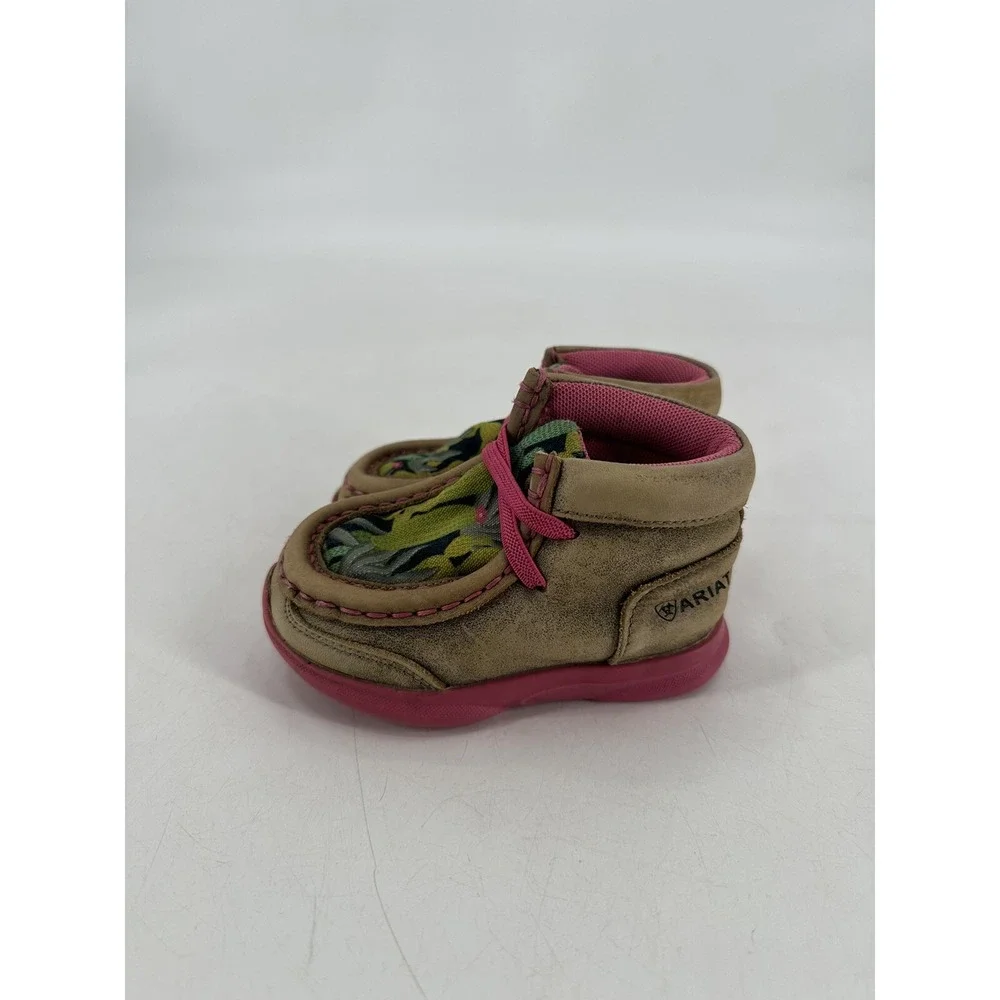 Ariat Toddler Girl's Lil Stomper Roswell Cactus Tan Shoes A443000808 No Size See